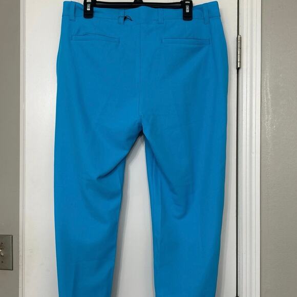 Matte Grey Wayfarer Golf Pants 34/30 Hawaiian Ocean Blue Performance Stretch New - Picture 6 of 11